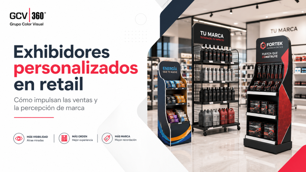 exhibidores personalizados en retail